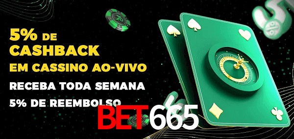 Promoções do cassino ao Vivo bet665